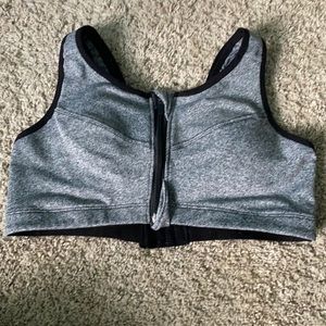 Gray sports bra
